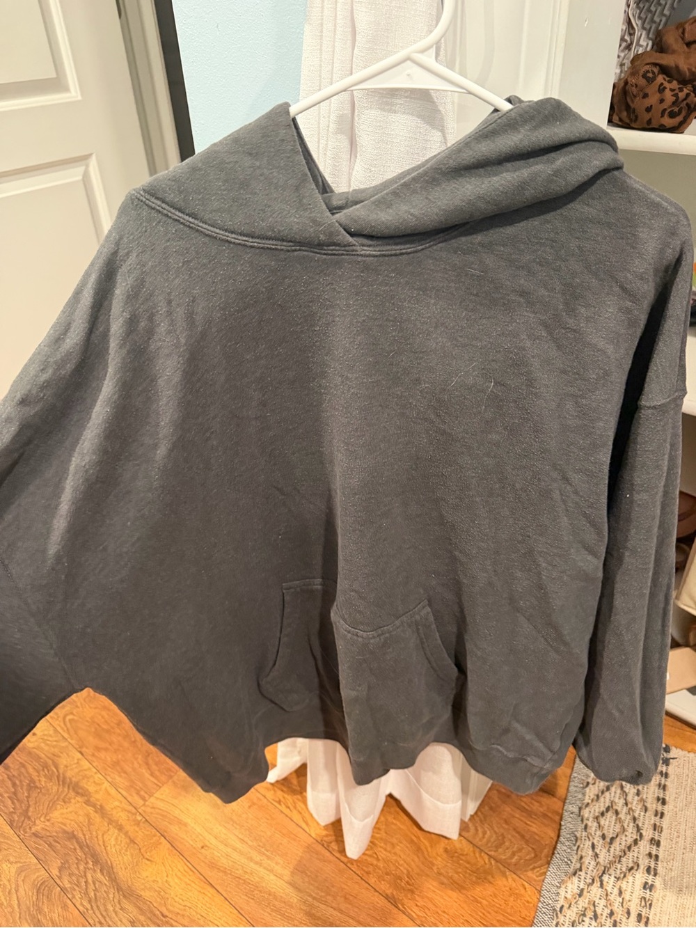 Hollister Women's Dark Gray Hooded Pullover
